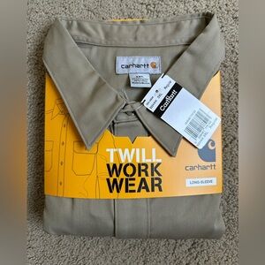 Carhartt 3XL Big & Tall Twill Work Shirt NWT Classic Fit Button Front